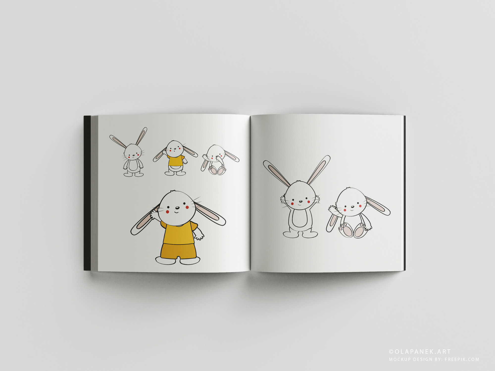 Character Design Królik Fikołek