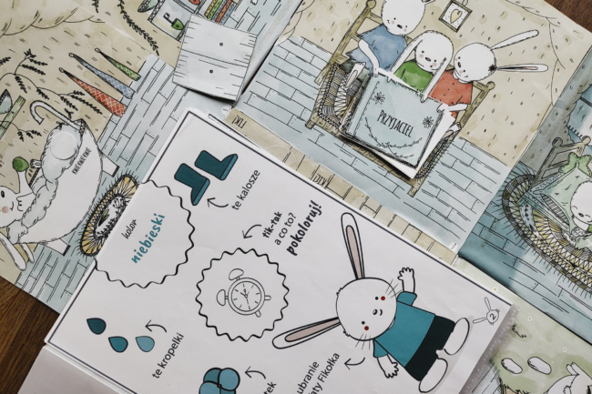 Prototypes of the book "Królik Fikołek"